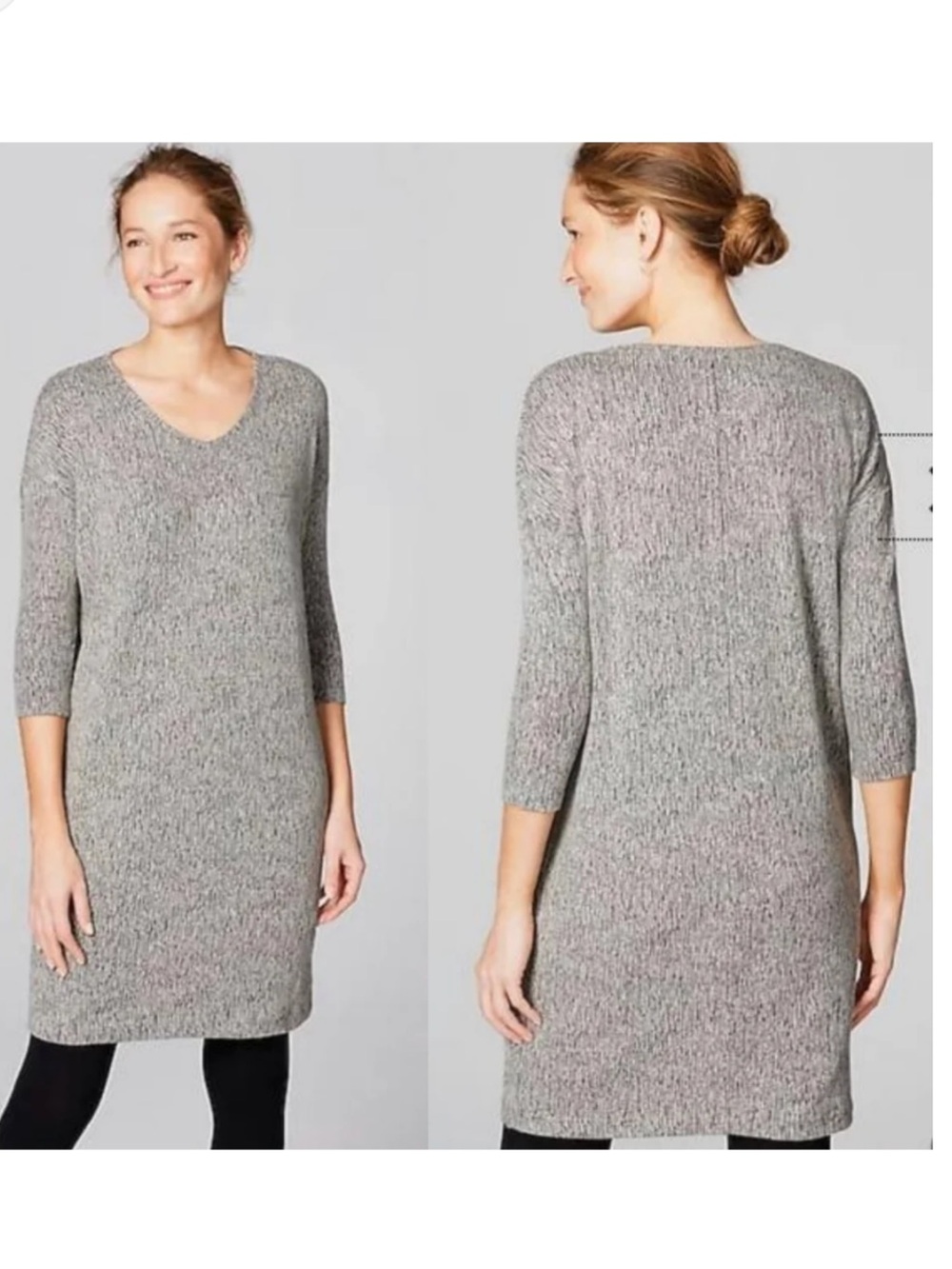Pure Jill Textured linen blend‎  3/4 sleeve dress/ worn twice - 129 retail - Picture 1 of 5